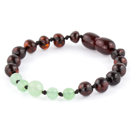 bratara bebelusi chihlimbar negru aventurin