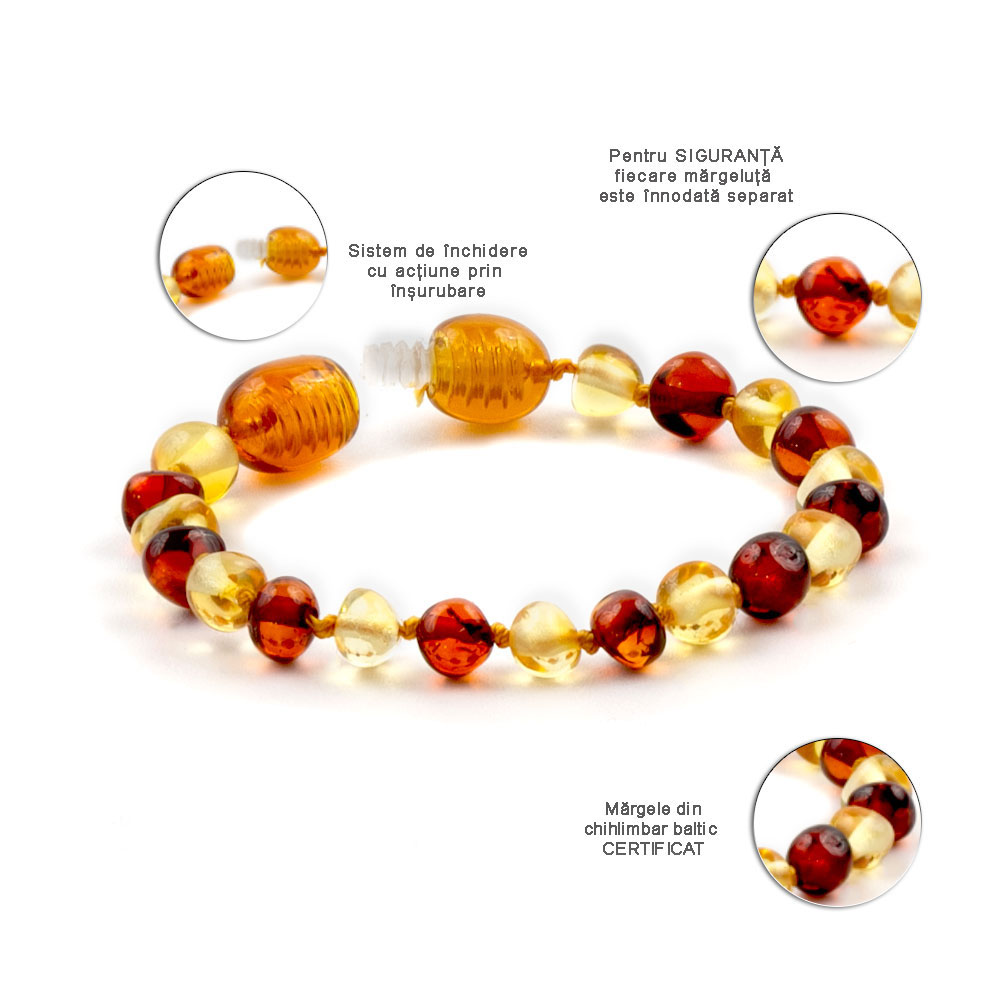 bratara din chihlimbar pentru bebelusi