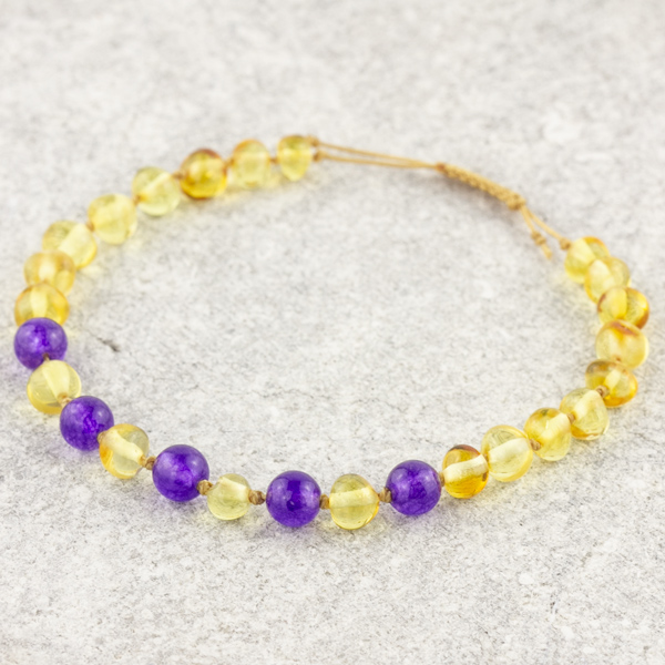 bratara dama chihlimbar baltic galben ametist