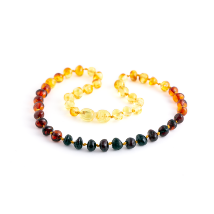 colier chihlimbar copii model curcube