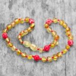 colier copii chihlimbar baltic jasp regalit rosu