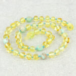 Colier copii chihlimbar galben & jasp imperial turcuaz