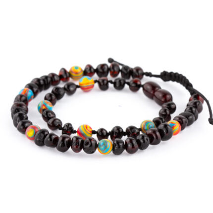 set bratari familie chihlimbar negru malachit turcuaz galben rosu