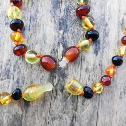 coliere chihlimbar multicolor