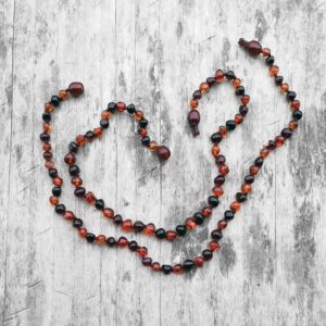 set doua coliere din chihlimbar baltic pentru mama si copil
