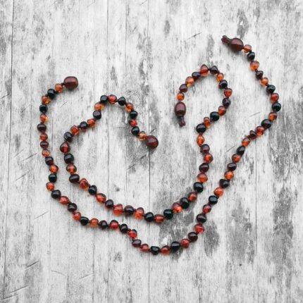 set doua coliere din chihlimbar baltic pentru mama si copil