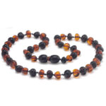 Colier chihlimbar copii ~ model cireș - coniac