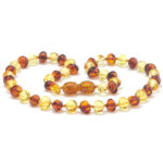 Colier chihlimbar copii ~ model coniac-miere