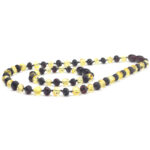 Set colier - brățară din chihlimbar baltic negru & galben