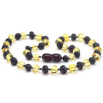 Colier chihlimbar copii ~ model cireș - lămâie