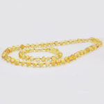 Set colier - brățară din chihlimbar baltic galben - miere