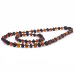 Set colier - brățară din chihlimbar baltic negru & maro
