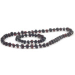 Set colier - brățară din chihlimbar baltic negru-cireș