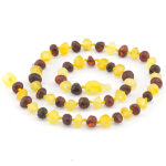 Colier chihlimbar baltic copii ~ model cireș / miere mat