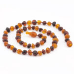 Colier chihlimbar copii ~ model coniac-cireș mat