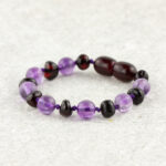 bratara bebelusi chihlimbar baltic negru & ametist