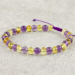 bratara terapeutica femei chihlimbar galben & ametist