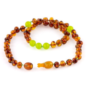 colier copii chihlimbar jad verde lantisoare de bebelusi