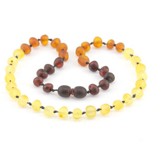 colier chihlimbar curcubeu