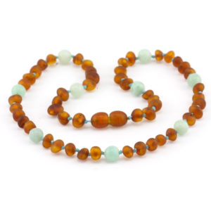 colier copii chihlimbar baltic maro mat amazonit 