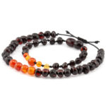 Set Brățări Carneol & Chihlimbar Negru – Copil & Adult | Energie și Vitalitate pentru Toată Familia