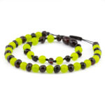 Set Brățări Jad Verde & Chihlimbar Negru – Copil + Adult | Armonie și Protecție pentru Toată Familia