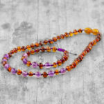 set colier bratara terapeutic din chihlimbar & ametist