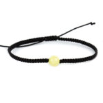 Brățară unisex shamballa din chihlimbar baltic galben