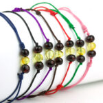 set bratari familie din chihlimbar cu culoare snur la alegere