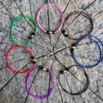 Set brățări cuplu EA & EL din chihlimbar baltic & șnur multicolor