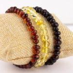 Set 3 brățări elastice din chihlimbar baltic