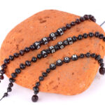 set 3 bratari famile cu nume din chihlimbar negru