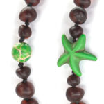 chihlimbar negru + charm verde