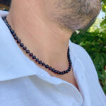 Colier chihlimbar baltic natural negru mat - Unisex