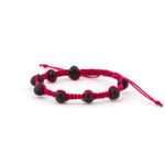 chihlimbar negru + șnur roșu