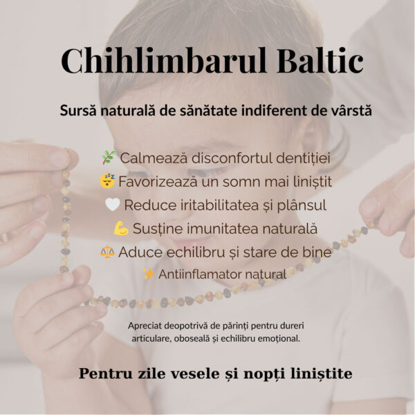 infografic cu beneficiile purtarii bijuteriilor din chihlimbar