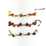 Brățară reglabilă din chihlimbar baltic în două culori