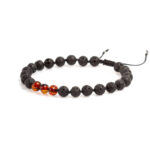 Brățară aromaterapie din chihlimbar & lavă vulcanică