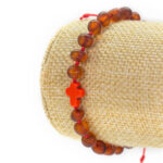 bratara snur rosu & cruciulita pentru bebelusi din chihlimbar