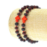 set bratari snur rosu chihlimbar