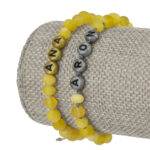 Brățară personalizată din chihlimbar baltic galben & ochi de deochi