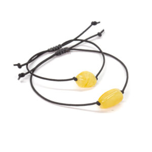 bratari cuplu chihlimbar alb snur negru