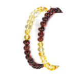 set bratari de cuplu din chihlimbar miere & cires