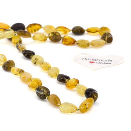 lantisor chihlimbar margele ovale mari lantisoare de bebelusi