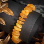 bratara unicat chihlimbar mat, galben miere, BCU003