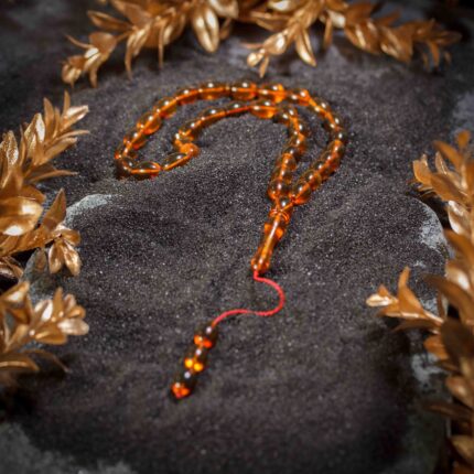 Matanii 33 boabe chihlimbar maro M007