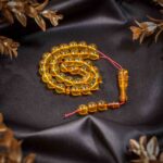 Matanii 33 boabe rotunde din chihlimbar galben, M010