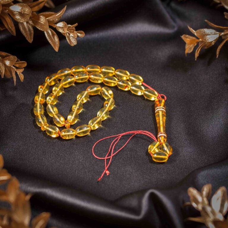 Matanii de mana din chihlimbar galben