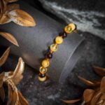 Bratara chihlimbar,margele rotunde multicolore, V010