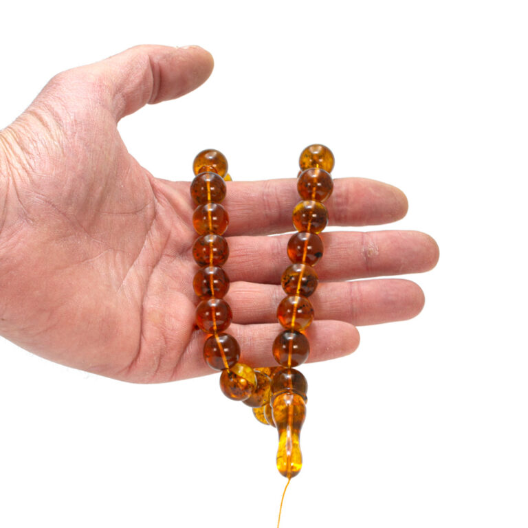 M001 | Metanii din chihlimbar cu bile de 15 mm